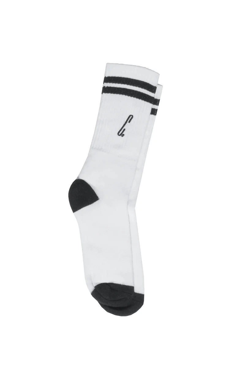 Meia Plano C Listras "C." - Branca