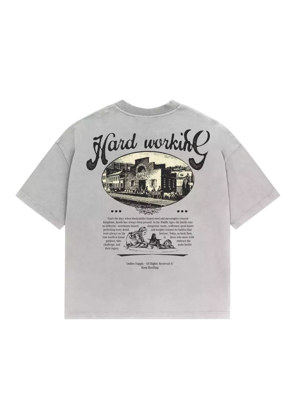 Camiseta Oodles Middle Ages - Off-White