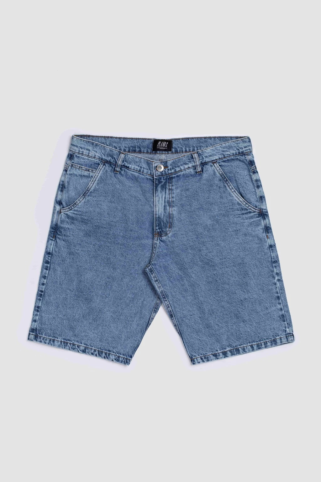 Bermuda Jeans Baggy Plano C - Azul