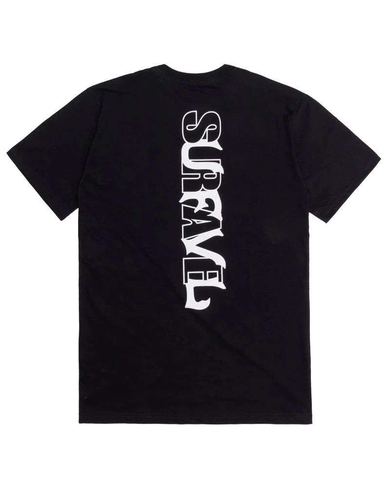 Camiseta Surfavel Double Letters - Preta