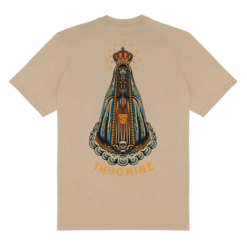 Camiseta Thug Nine Hail Mary - Caqui