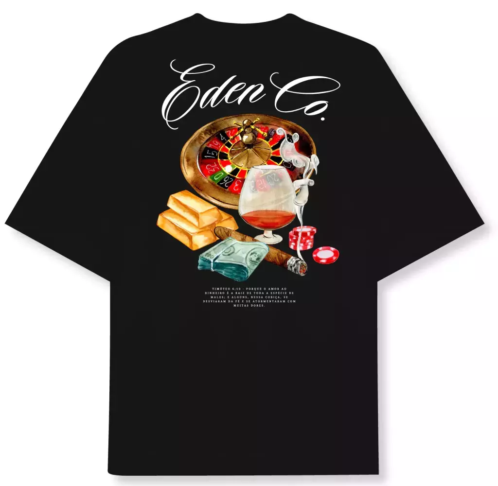 Camiseta Eden Luxúria - Preta