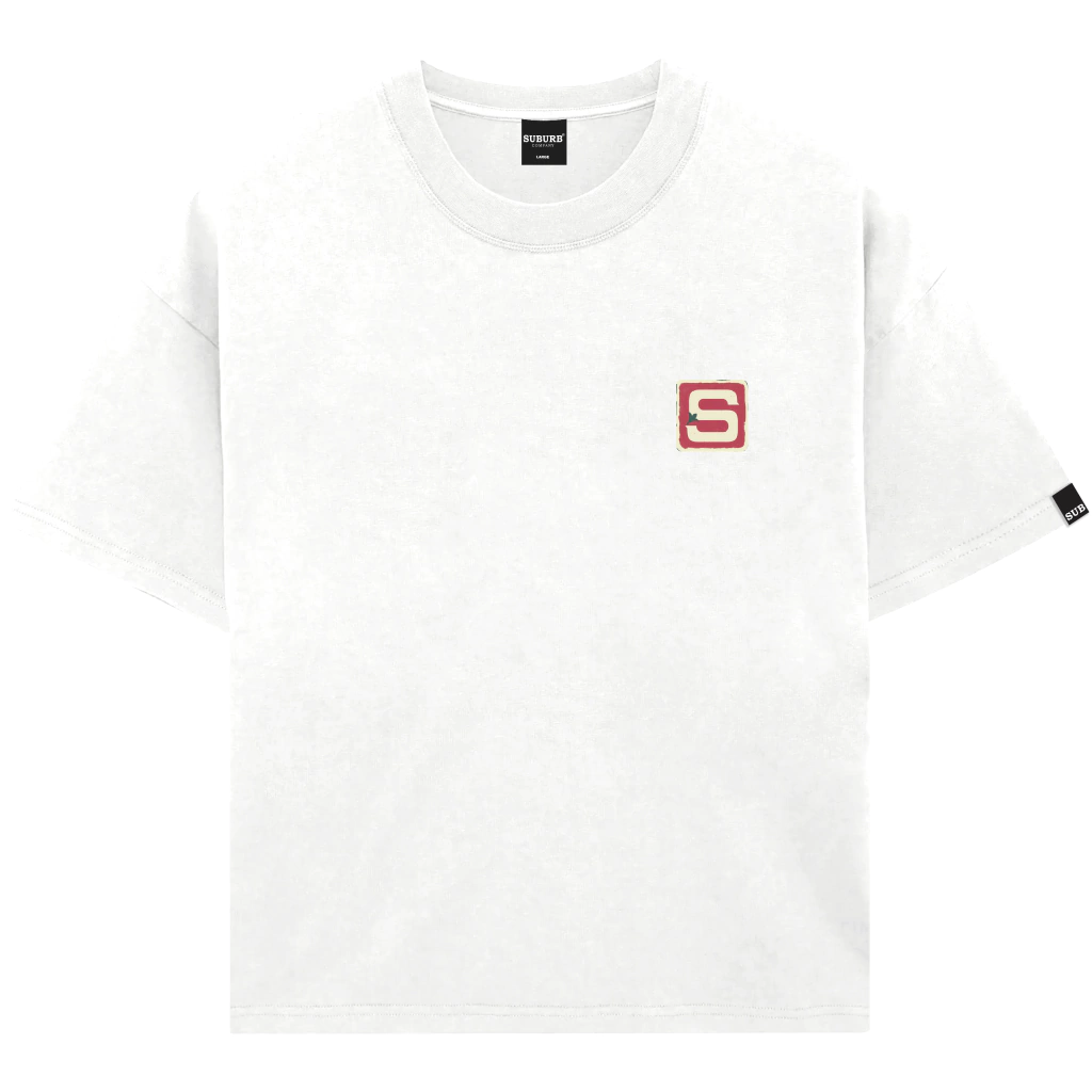 CAMISETA SUBURB LETTER BOXY - Off White
