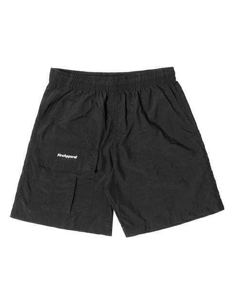 Shorts Fire Tactel Taslan Little Tag Bolso Front - Preta