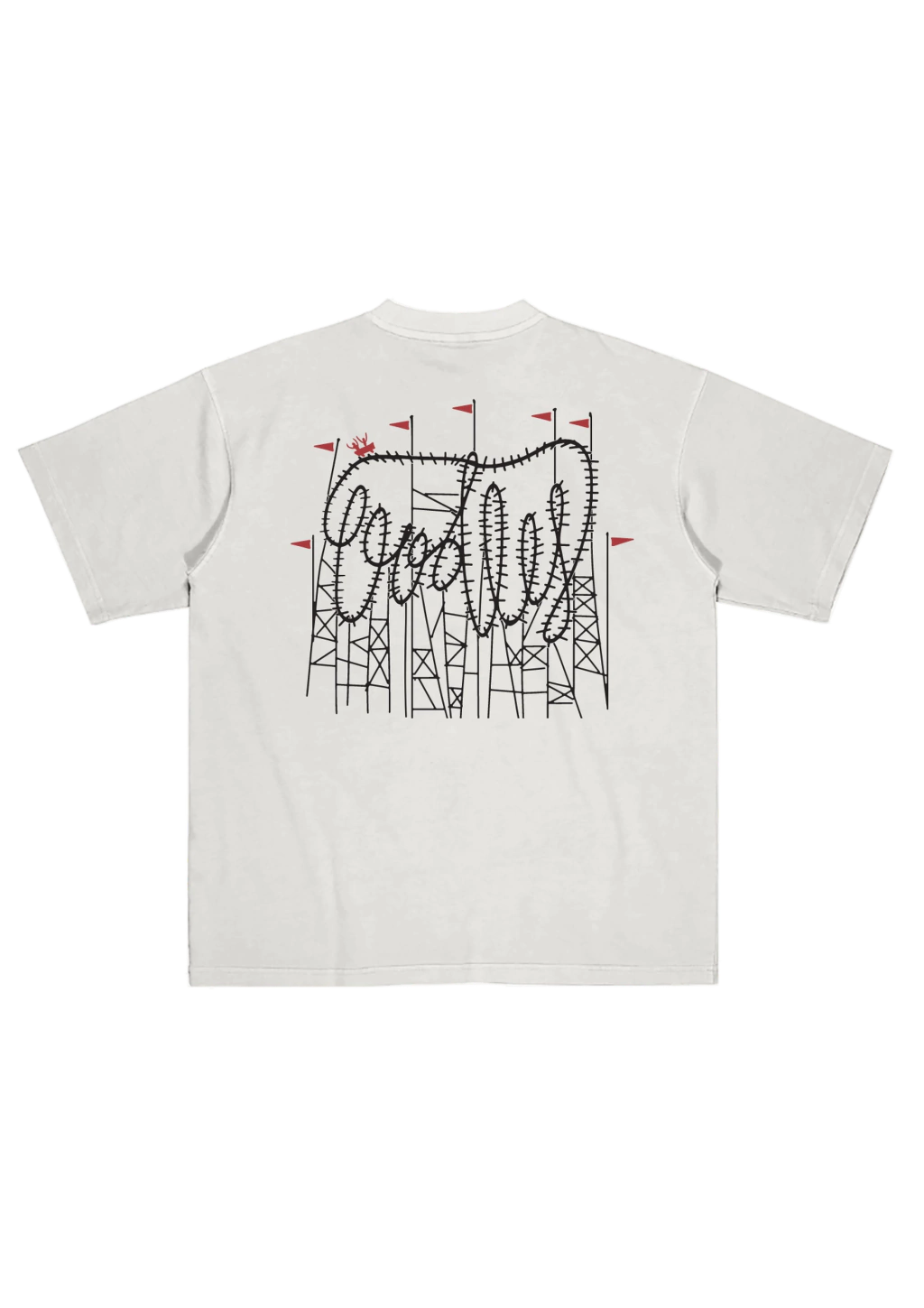 Camiseta Oodles Rollercoaster - Off White