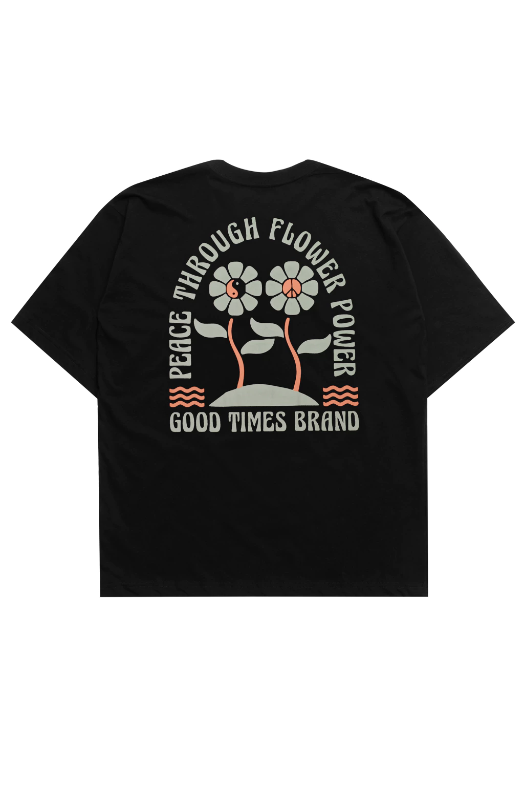 Camiseta Oversized Good Times Power - Preta