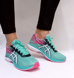 Tênis Asics Verde Água / Rosa Feminino