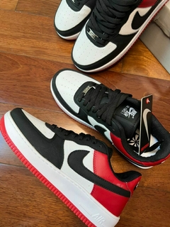 Tênis Nike Air Force Vermelho Branco Masculino Premium - comprar online