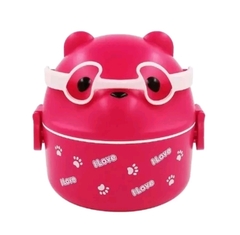 Marmita Lancheira Infantil Escolar Ursinho com Colher Divisória Alça Lanche Almoço Bento Urso Kawaii - Kaufen KF