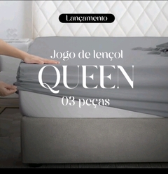 Jogo de Lençol Cama Queen Box 3 Peças Liso