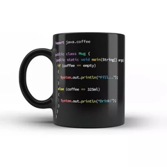 Caneca Preta Programador (a) Java Com Seu Nome Personalizado - comprar online