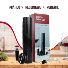 Imagem do Abridor vinho garrafa saca rolha elétrico kit automático