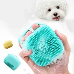 Esponja Para Banho de Silicone para (Pets) com -Dispensar- Massageador Escova Shampoo Sabonete Liquido - Kaufen KF