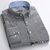 Camisa Masculina Oxford sólida de manga longa Patch Desig