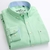 Camisa Masculina Oxford sólida de manga longa Patch Desig