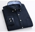 Imagem do Camisa Masculina Oxford sólida de manga longa Patch Desig