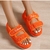 Sandálias de outono femininas de pelúcia com velcro - My House Store