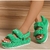 Sandálias de outono femininas de pelúcia com velcro - comprar online
