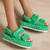 Sandálias de outono femininas de pelúcia com velcro - comprar online