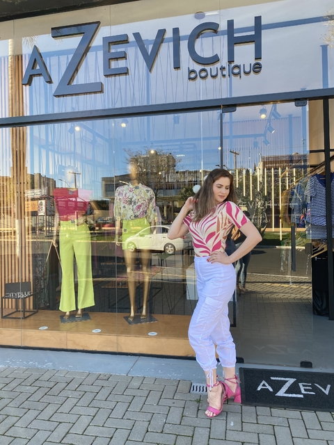 CALÇA CARGO COS BAIXO TREND - BRANCO - ref 77564