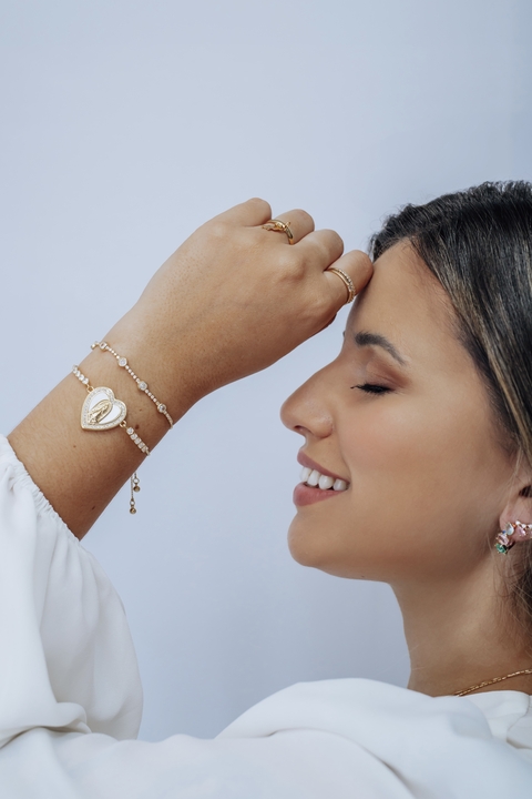 Pulseira Gravatinha Santa Dourado - comprar online