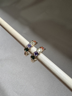 Argola Multicolor Dourado - comprar online