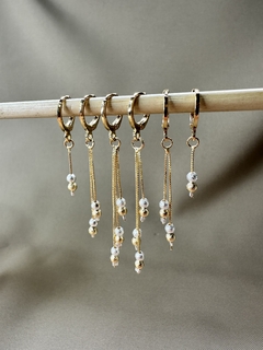 Trio Franjas com Esferas Mix de Banhos/Dourado
