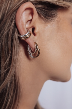 Argola Clássica Mix de Banhos Dourado - comprar online