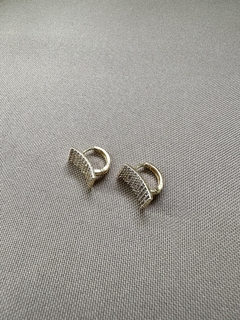Mini Argola Cravejada Dourado - comprar online