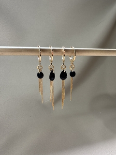Dupla Franja com Zirconias Dourado - comprar online