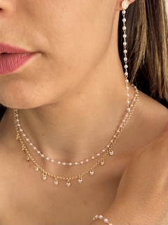Choker Mini Pérolas Dourado