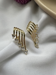 Ear Cuff Corações Dourado/Prata na internet