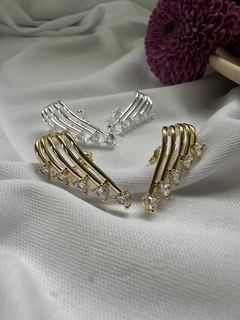 Ear Cuff Corações Dourado/Prata - Permita-se Acessórios