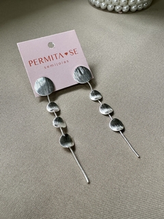 Brinco Placas Escovada Dourado/Prata - comprar online