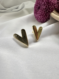 Coração Liso Médio Dourado - comprar online