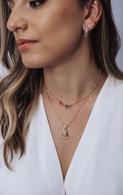 Colar Nossa Senhora Escrito Dourado/Prata - comprar online