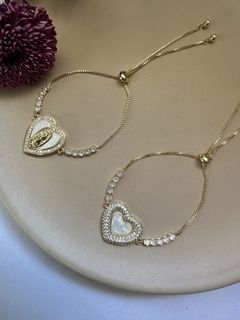 Pulseira Gravatinha Santa Dourado - Permita-se Acessórios