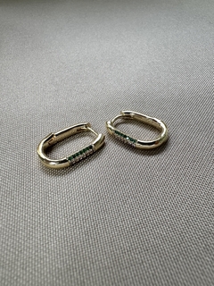 Argola Oval Multicolor Dourado - loja online