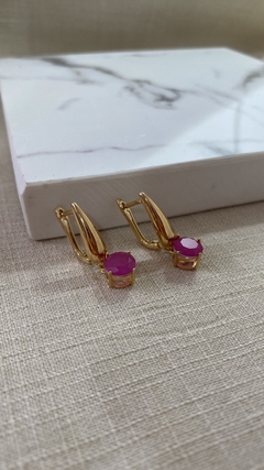 Argola fucsia - comprar online