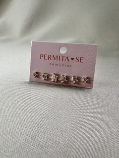 Trio Estrela Ponto de Luz Dourado - comprar online