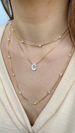Colar Inicial Dourado na internet