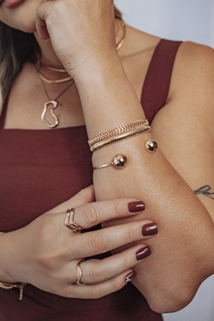 Bracelete Esferas Dourado - comprar online