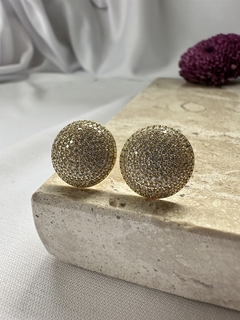 Esfera cravejada Dourado /Prata - Permita-se Acessórios