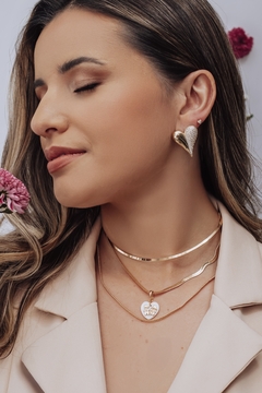 Coração Lisa/Cravejado Dourado - comprar online