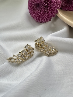 Ear Cuff Cristal Dourado/Prata - comprar online