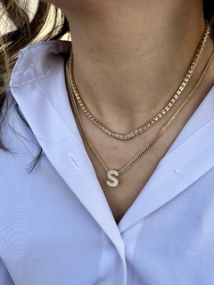 Colar Lacraia 3mm Dourado/Prata - comprar online