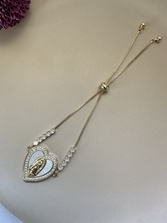 Pulseira Gravatinha Santa Dourado na internet