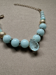 Pulseira Gota Azul Dourado - comprar online