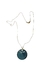 Corrente dourada com pingente Redondo Azul Maldivas - comprar online
