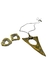 Conjunto Colar e Brinco com detalhes em dourado